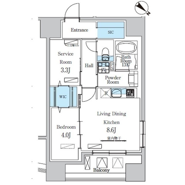 デュオフラッツ池尻大橋 0403号室の間取り図